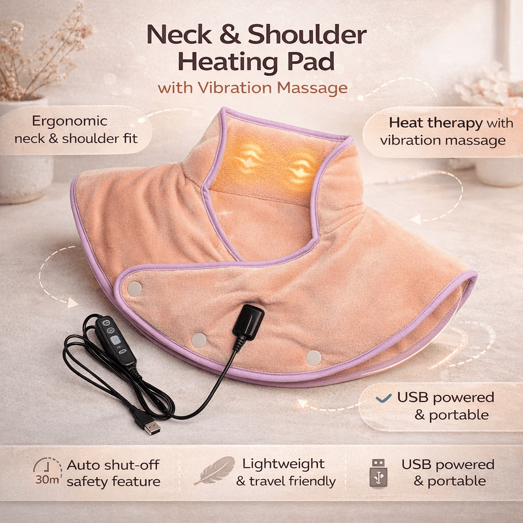 Neck Shoulder Heating Pad Vibration Massage - LICHTZOONE