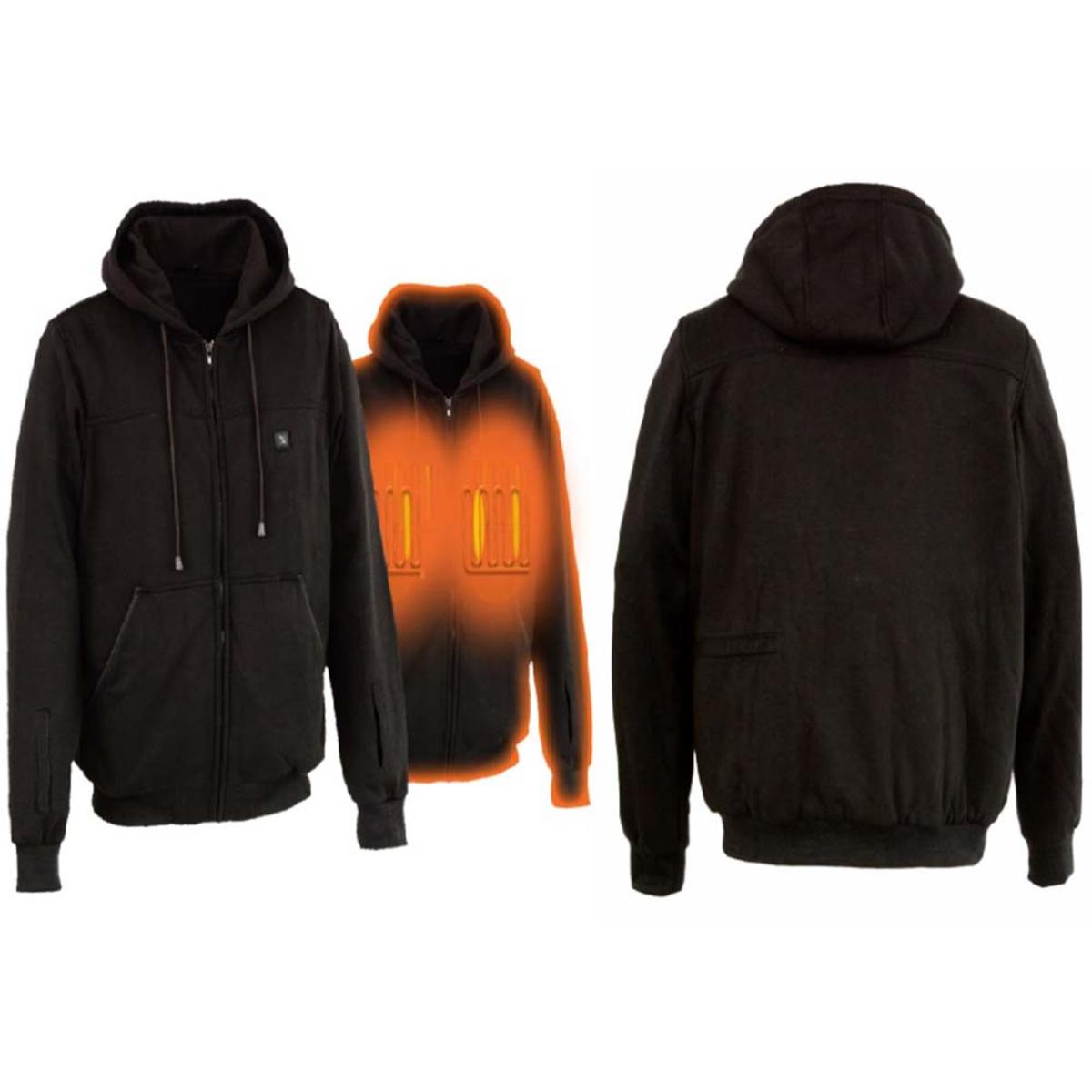 Mens Heated Hoodie with 3 Heat Settings and Glove Connections, 7-Hour Battery