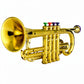 Kids Trumpet Toy with Color-Coded Keys and Lightweight Durable Plastic, for Ages 3+