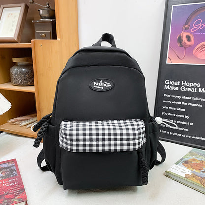 Black Hiking Backpack with Multiple Compartments and Ergonomic Straps