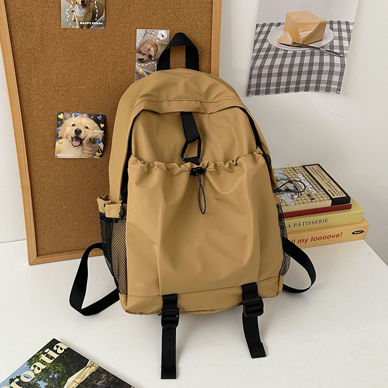 Daily Backpack with Padded Straps and Mesh Side Pockets, Water Resistant Fabric