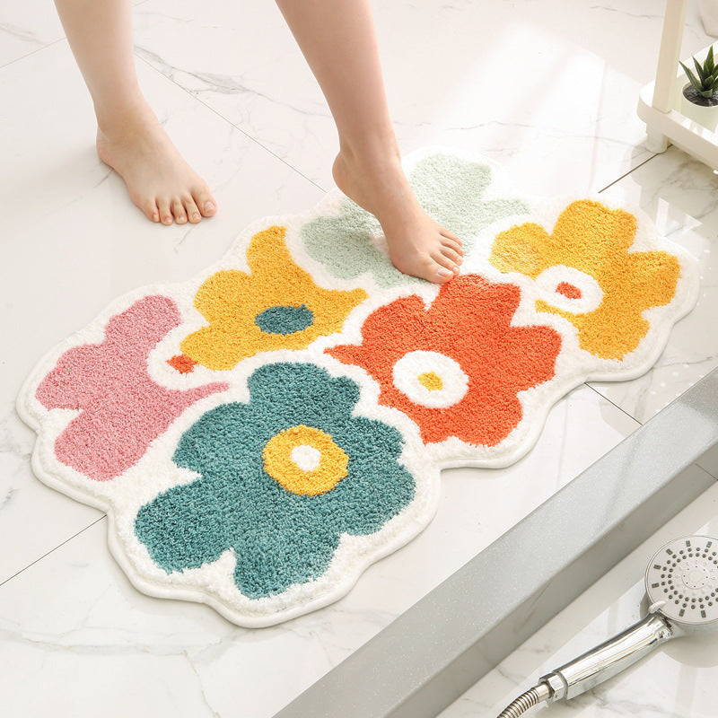 Heart Shaped Area Rug with Plush Fibers and Non-Slip Backing, Machine Washable