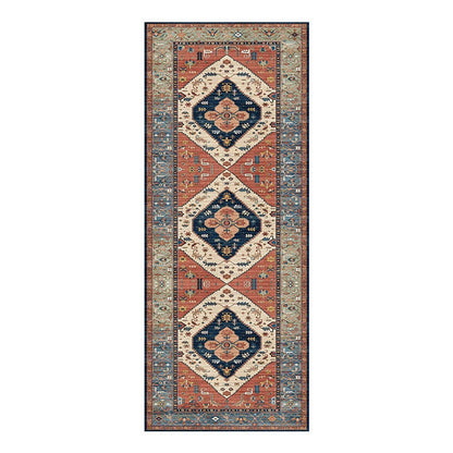 Vintage Pattern Floor Runner with Non Slip Backing and Machine Washable Fibers