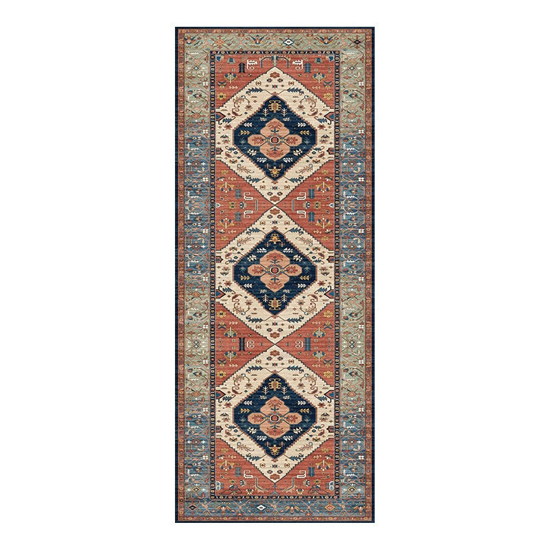 Vintage Pattern Floor Runner with Non Slip Backing and Machine Washable Fibers
