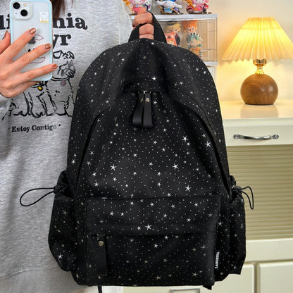 Backpack with Star Pattern and Multiple Storage Pockets, Padded Straps