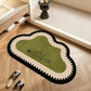 Patterned Edge Rug with Non-Slip Backing and Plush Material