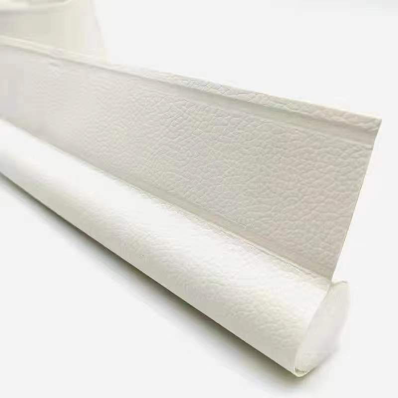 Foam Door Sweep with Rigid Channel and Adhesive Backing for Home Doors