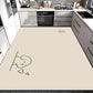 Cushioned Kitchen Floor Mat with Floral Pattern and Non-Slip Backing