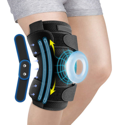 Hinged Knee Brace with Removable Aluminum Supports and Gel Cushioning, Adjustable Straps