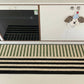 Striped Runner Mat with Soft Textile Material for Hallways and Entryways