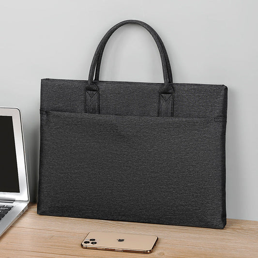 Document Tote Bag with Dual Handles and Structured Compartment