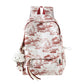 Backpack with Artistic Print and Padded Straps, Weather Resistant Fabric