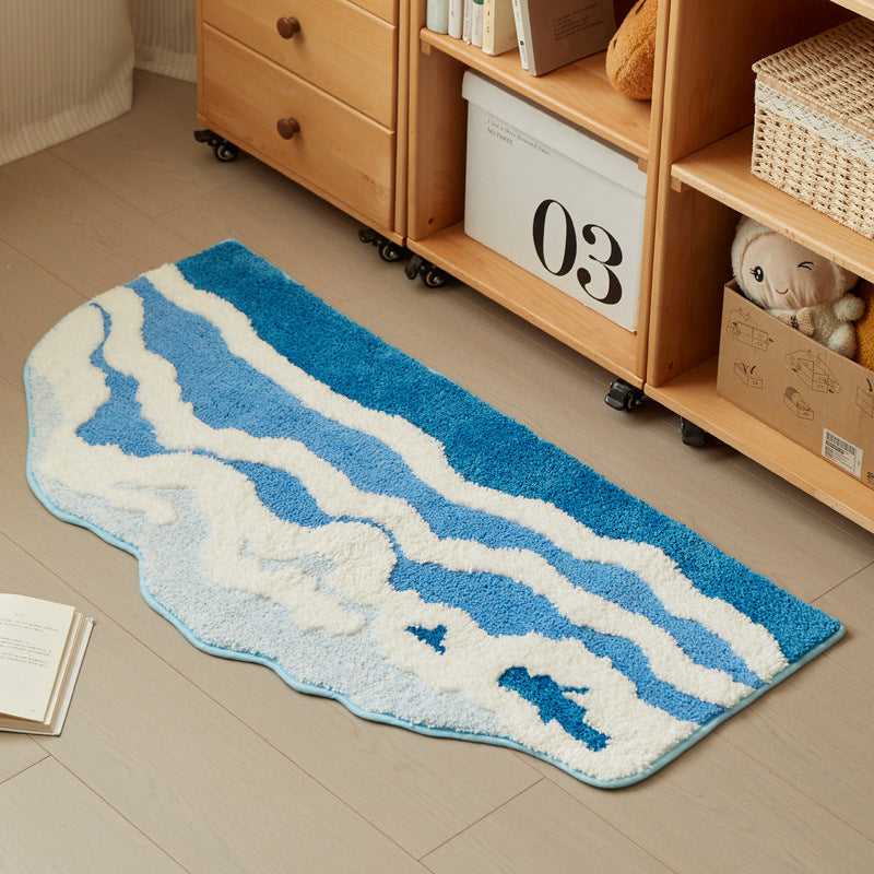 Heart Shaped Area Rug with Plush Fibers and Non-Slip Backing, Machine Washable