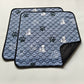 Quilted Pet Mat with Non-Slip Base and Machine Washable Fabric