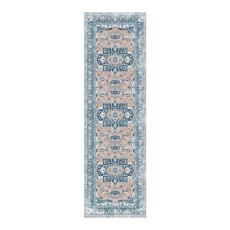 Vintage Pattern Floor Runner with Non Slip Backing and Machine Washable Fibers