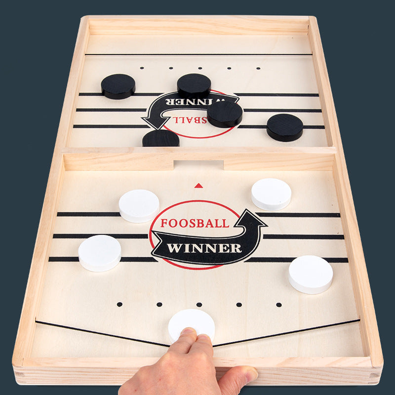 Catapult Chess Game with Wooden Board and Dual Launch Mechanism