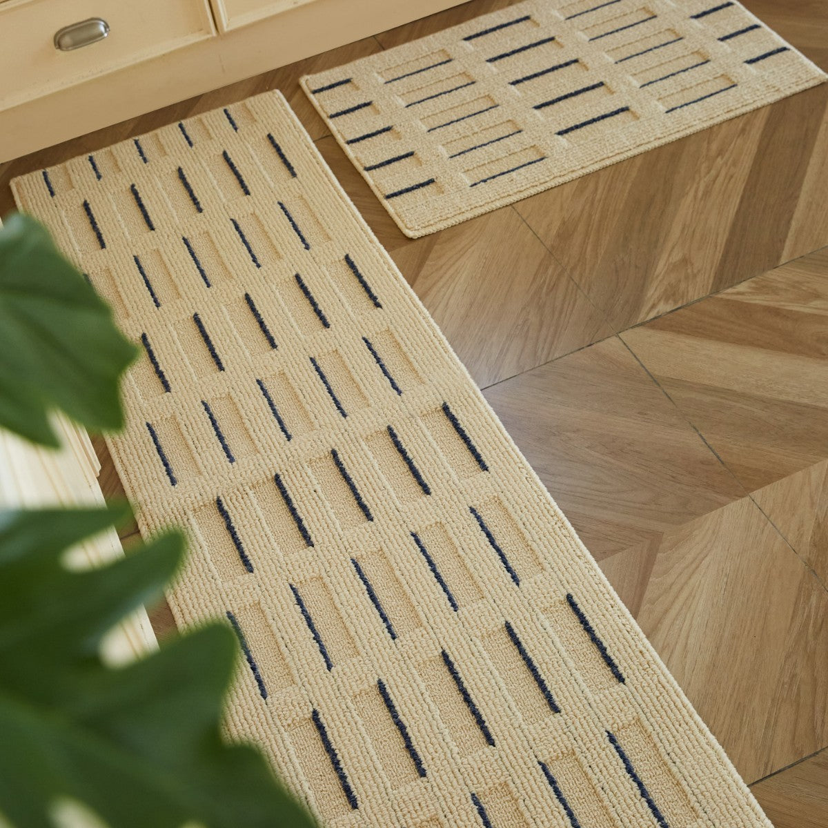 Non-Slip Runner Mat with Textured Surface and Anti-Slip Backing for Hallways