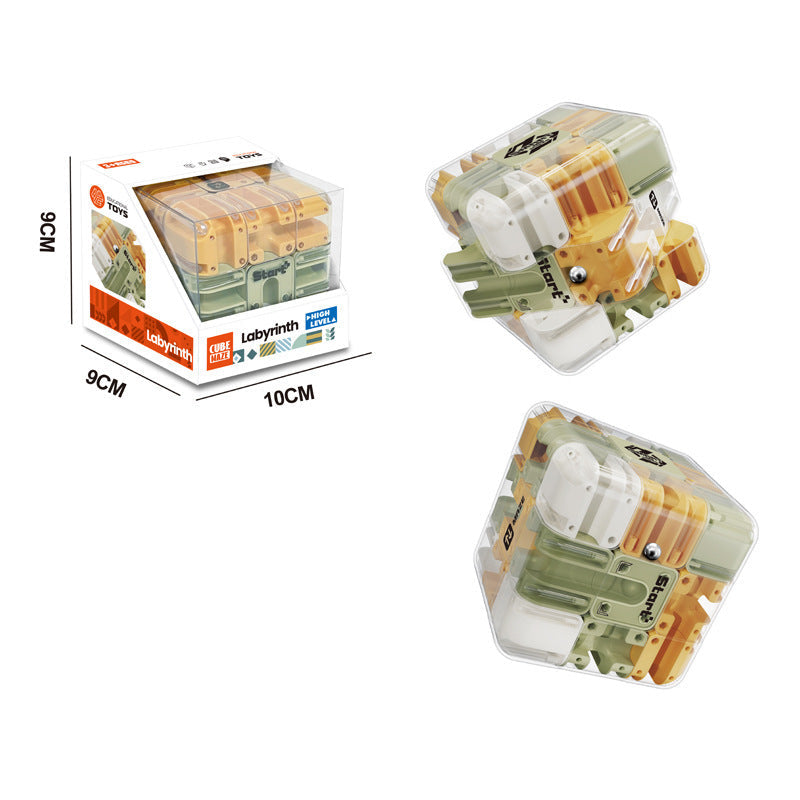 Labyrinth Ball Maze Cube with Clear Puzzle Design