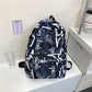 Spacious Backpack with Padded Straps and Graffiti Print, Tear Resistant