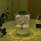 Wrought Iron Tree Solar Lamp, Outdoor Courtyard Hanging Light with Hollow Decorative Design for Garden and Patio Decor