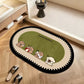 Patterned Edge Rug with Non-Slip Backing and Plush Material
