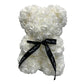 Foam Rose Teddy Bear with Ribbon Neck Detail and Dust Resistant Material