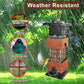 Squirrel Proof Metal Mesh Bird Feeder, Hanging Weatherproof Feeder with Perch and Multiple Ports, 2.5 lb Seed Capacity for Outdoor Bird Watching