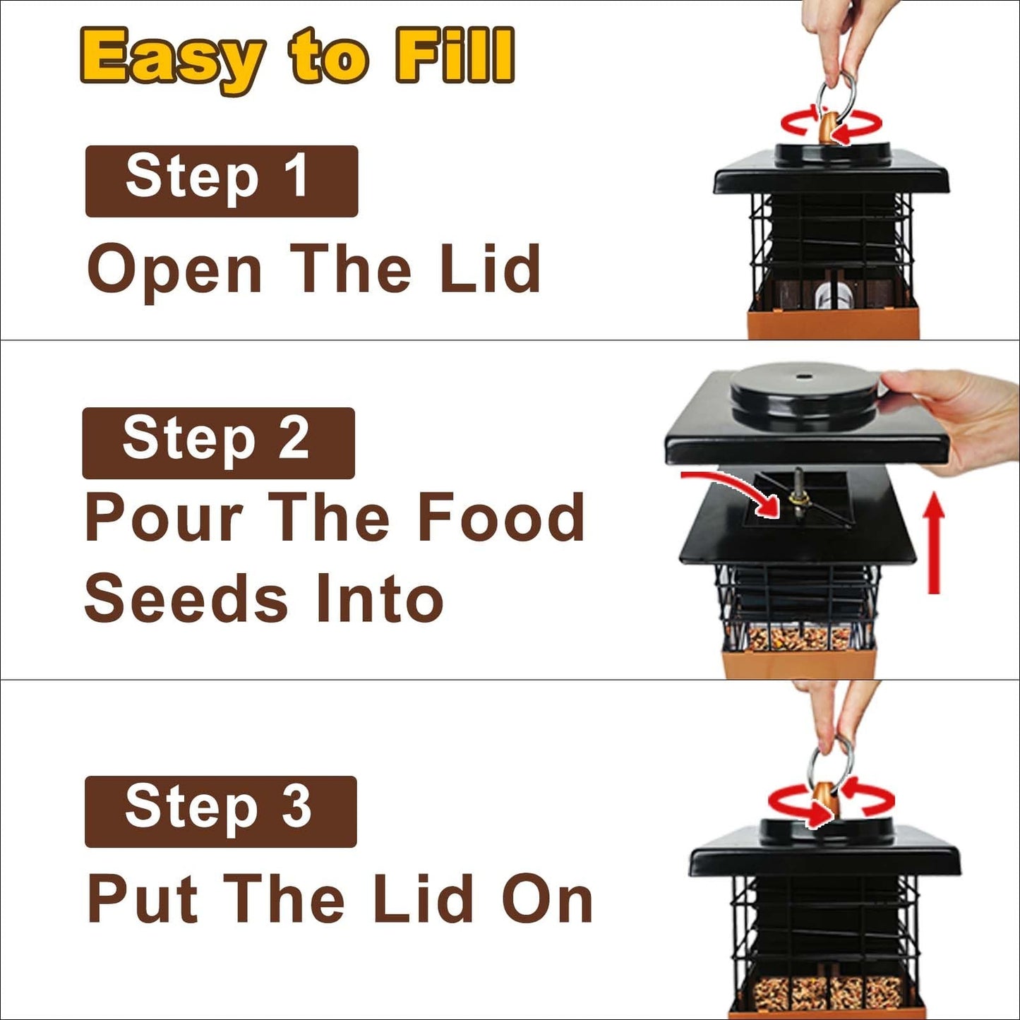 Squirrel Proof Metal Mesh Bird Feeder, Hanging Weatherproof Feeder with Perch and Multiple Ports, 2.5 lb Seed Capacity for Outdoor Bird Watching