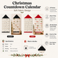 Fabric Advent Calendar with 24 Numbered Pockets and Wall Mounting, Black or Red