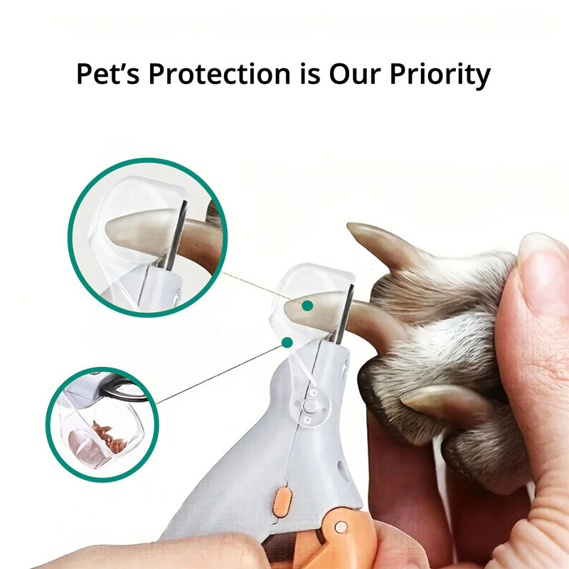 LED Dog Nail Clipper with Safety Guard and Non-Slip Handles