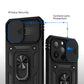 Phone Case with Magnetic Kickstand and Camera Slider for Models 12-16