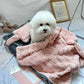 Plush Pet Bed with Raised Border and Matching Pillow, Machine Washable
