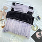 Plush Pet Bed with Raised Border and Matching Pillow, Machine Washable