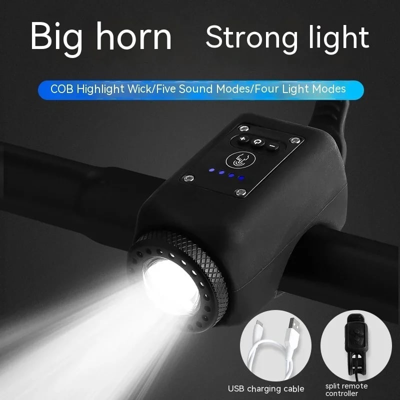 Bicycle Light and Horn with 110dB Alert and Remote Control