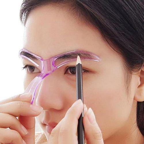 Eyebrow Shaping Stencil with Nose Bridge Rest and Reversible Design