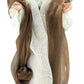 Nativity Scene Set with Fabric Clothing and Hand Painted Resin Figures, 11-Piece