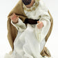Nativity Scene Set with Fabric Clothing and Hand Painted Resin Figures, 11-Piece