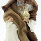 Nativity Scene Set with Fabric Clothing and Hand Painted Resin Figures, 11-Piece