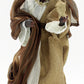 Nativity Scene Set with Fabric Clothing and Hand Painted Resin Figures, 11-Piece