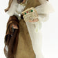 Nativity Scene Set with Fabric Clothing and Hand Painted Resin Figures, 11-Piece