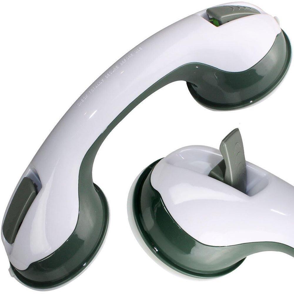 Suction Grab Bar with Textured Handle and Dual Suction Cups for Bathroom