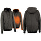 Mens Heated Hoodie with 3 Heat Settings and Glove Connections, 7-Hour Battery
