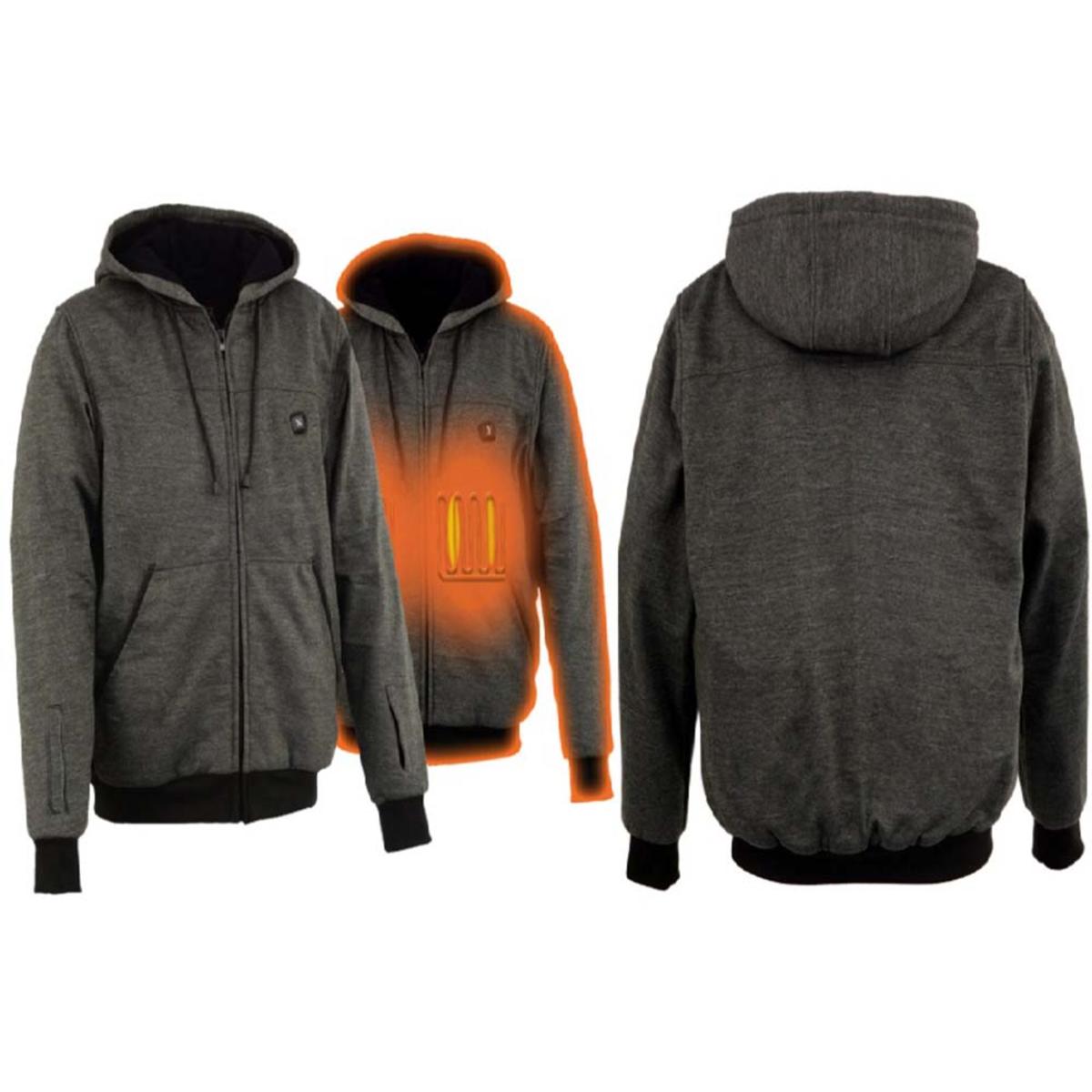 Mens Heated Hoodie with 3 Heat Settings and Glove Connections, 7-Hour Battery