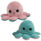 Flip Octopus Plush with Dual Expressions and Color Changing Faces