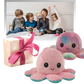 Flip Octopus Plush with Dual Expressions and Color Changing Faces