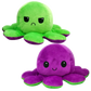 Flip Octopus Plush with Dual Expressions and Color Changing Faces