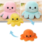 Flip Octopus Plush with Dual Expressions and Color Changing Faces