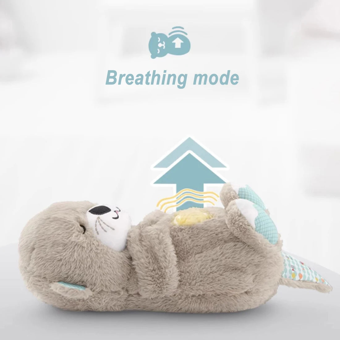 Soothing Teddy Bear with Breathing Motion and Sound Machine, Soft Glow Lighting