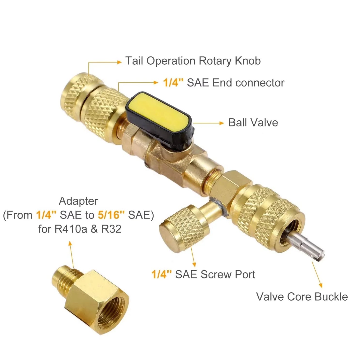 Professional Dual Size HVAC Valve Core Remover and Installer Tool
