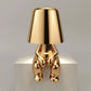 Rechargeable LED Table Lamp with Metal Frame and USB Charging, 30cm
